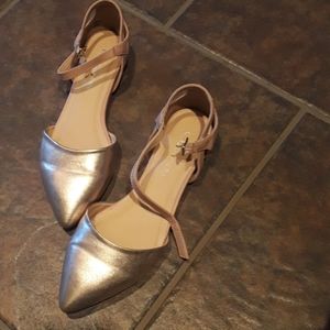 Metallic Blush Flats